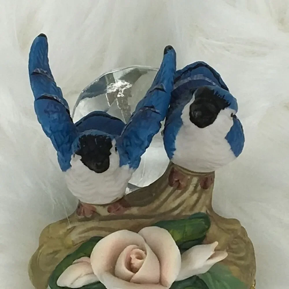 Bluebird Rose Jewelry Box Trinket Gift Fairycore‎ Cottage Coquette Whimsical